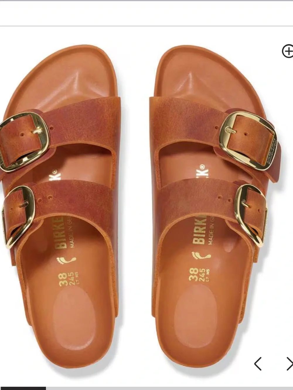 Arizona Big Buckle Burnt Orange Birkenstocks size 37